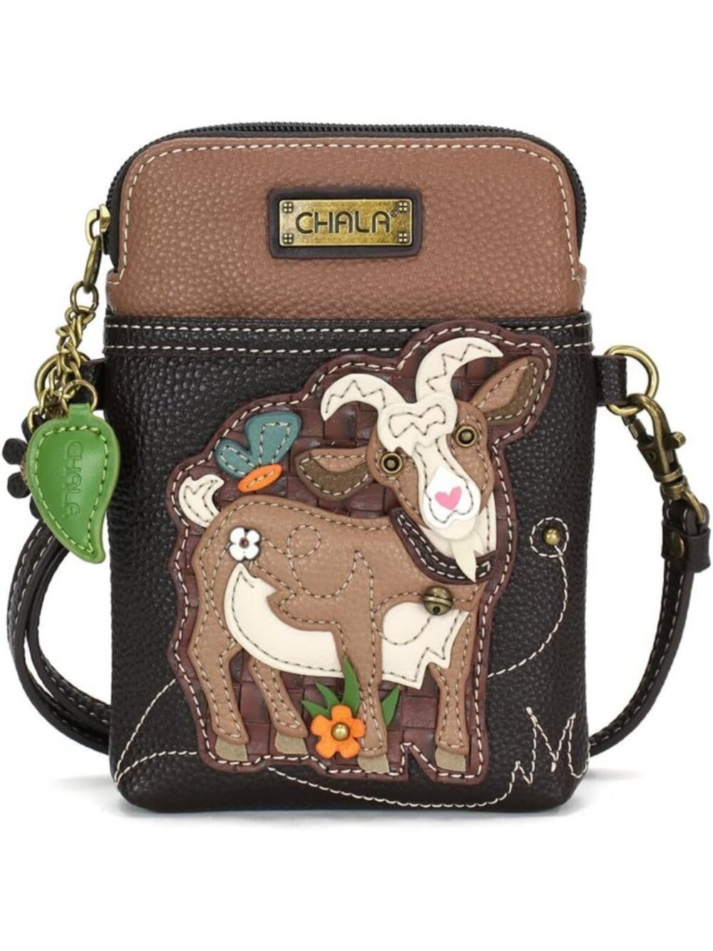 Farm Animal Crossbody Purse - Multicolor PU Leather/Canvas Handbag with